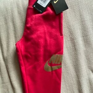Nike Kids Red and Gold Joggers